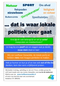 Advertentie nieuwe kandidaten LZ