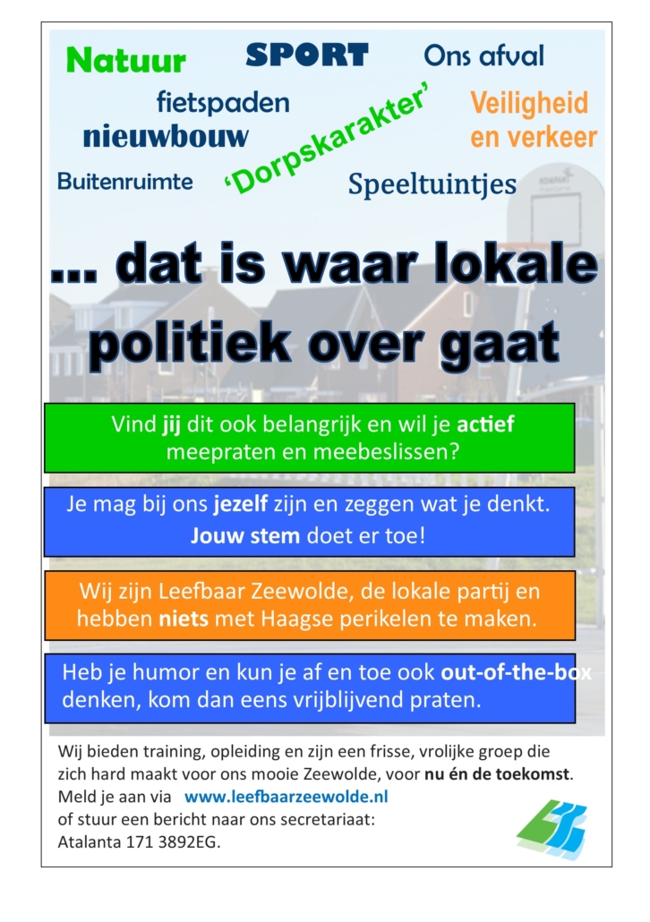 Advertentie nieuwe kandidaten LZ