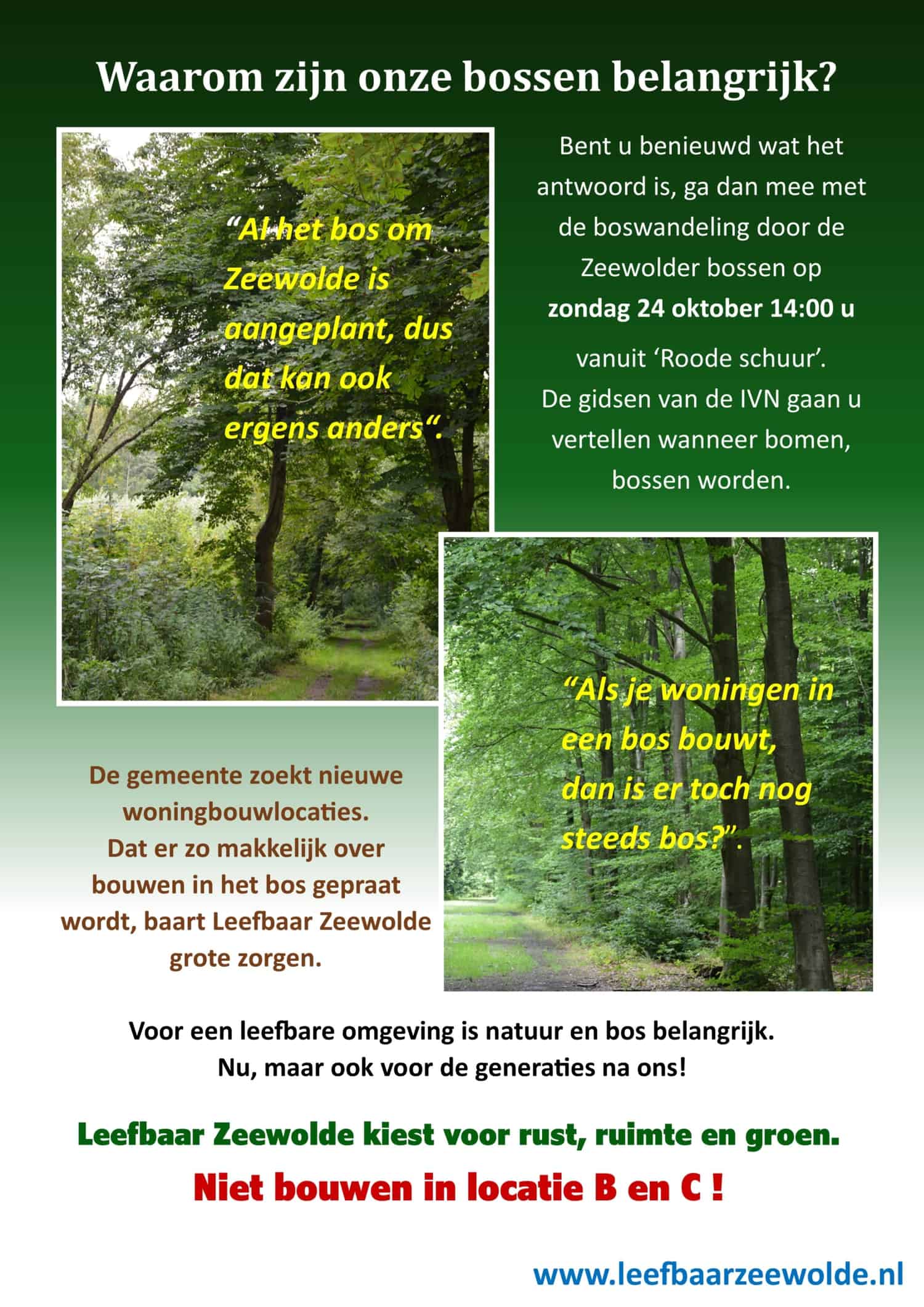 Boswandeling poster 2021