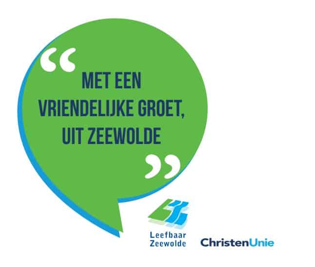 Met een vriendelijke groet uit Zeewolde